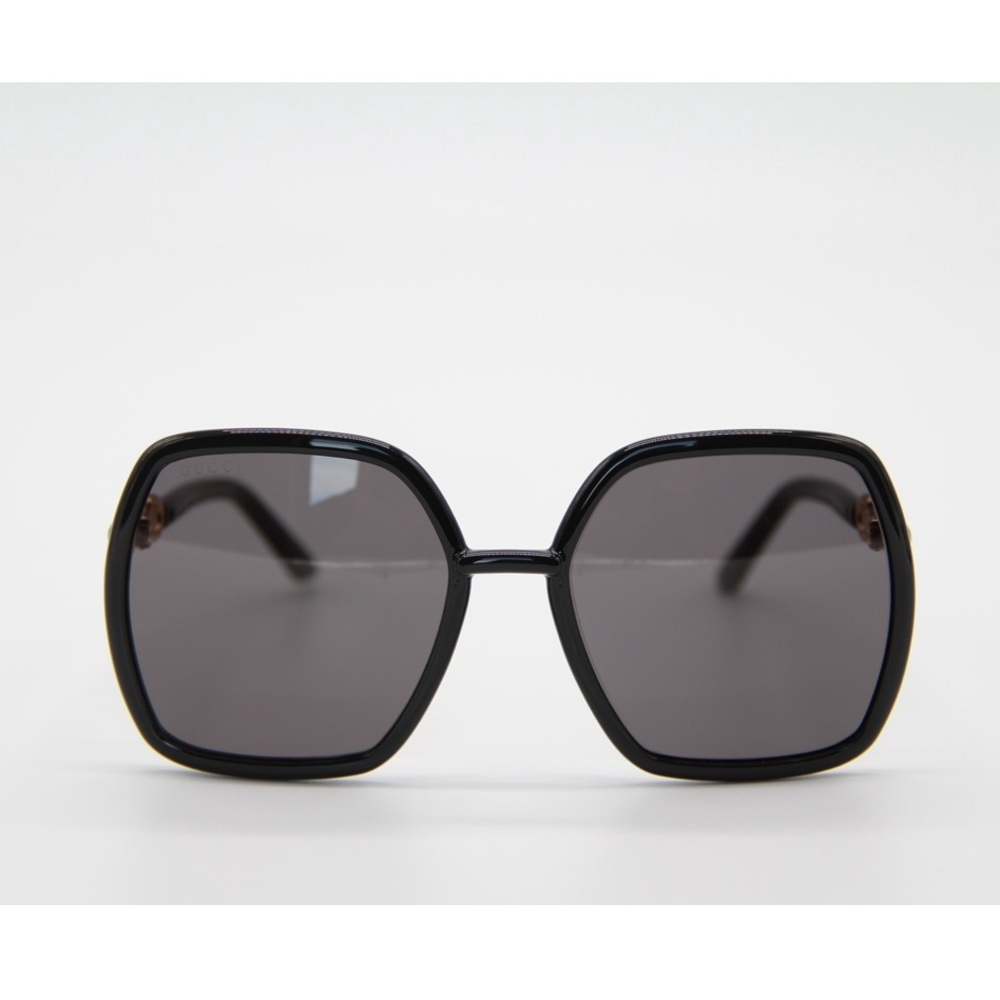 NEW GUCCI GG0890S 001 BLACK SQUARE GUCCI SUNGLASSES - Picture 4 of 13